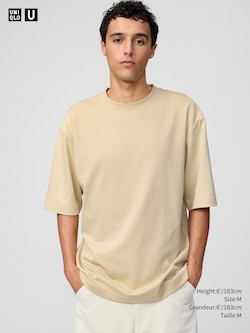 AIRism Cotton Crew Neck Oversized T-Shirt