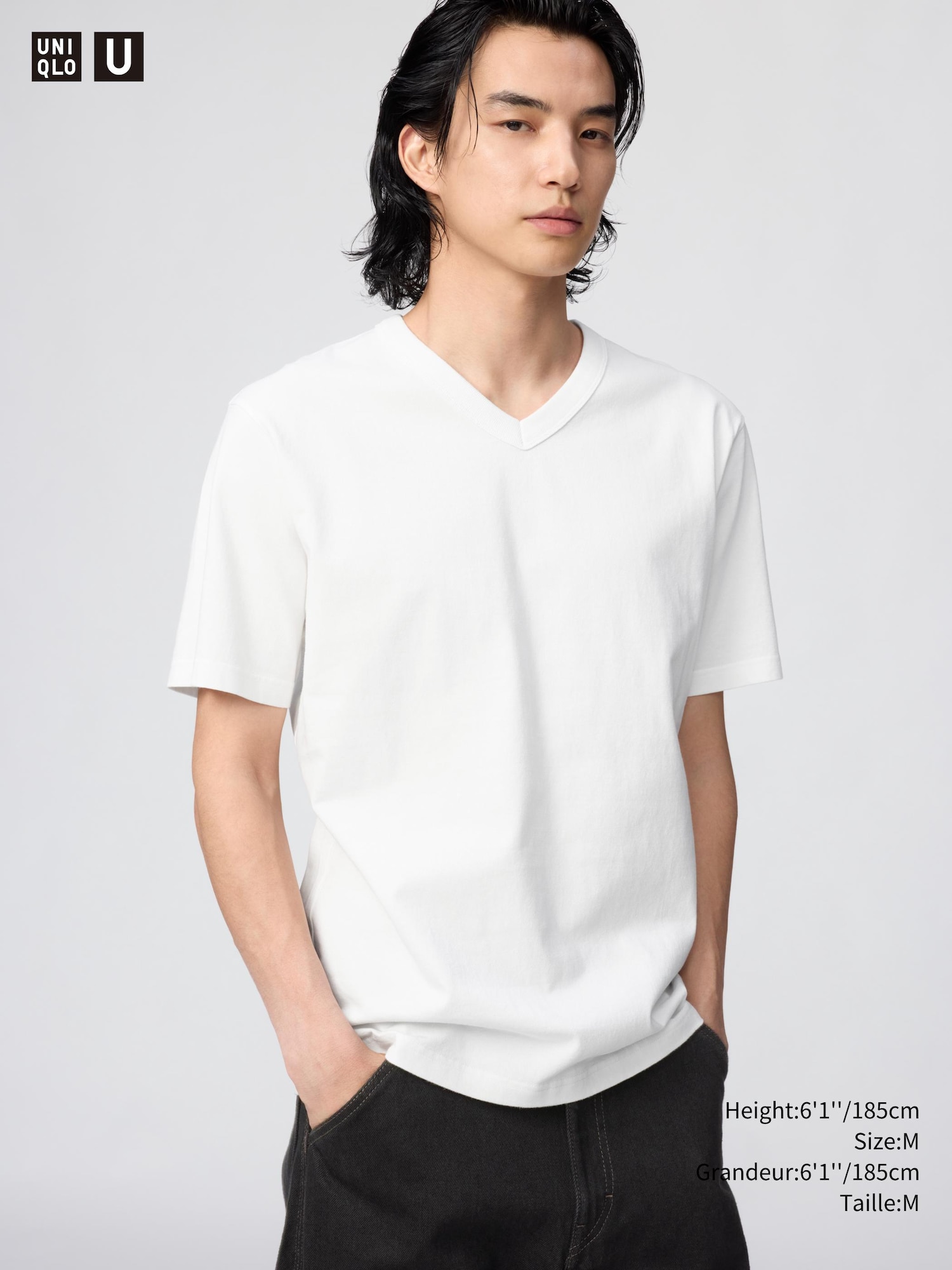 Unisex V Neck T-Shirt | UNIQLO CA