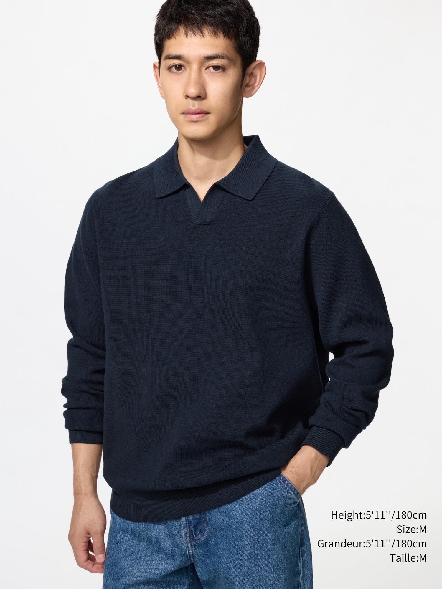 Washable Milano Ribbed Skipper Polo Sweater