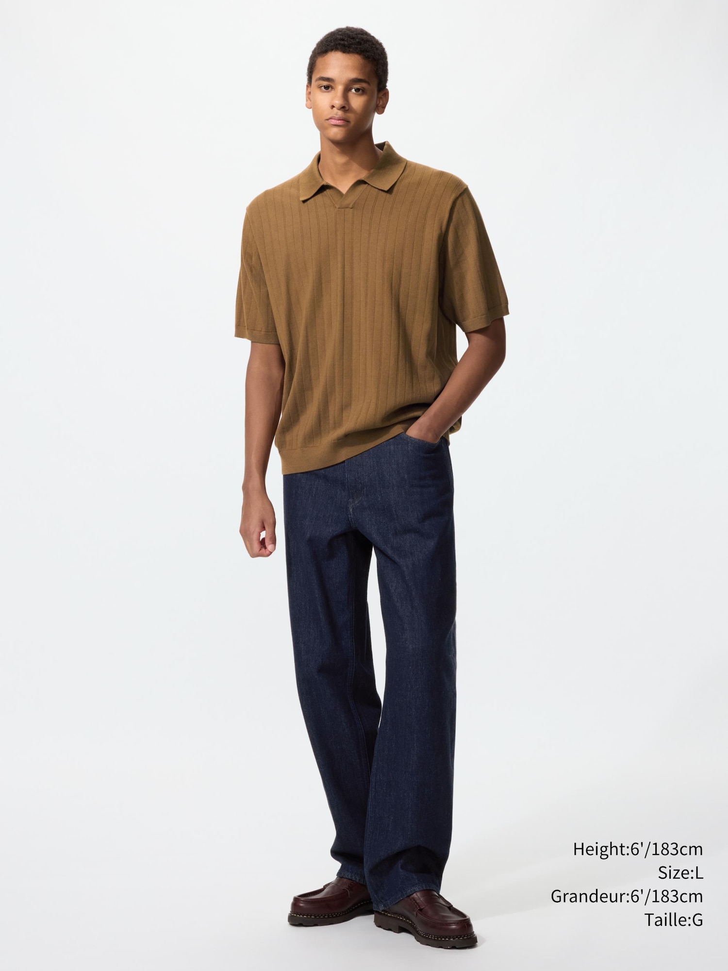 トップス 90s A.P.C. skipper knit polo gray Skipper Knit Polo Shirt - Black | Levi's® US