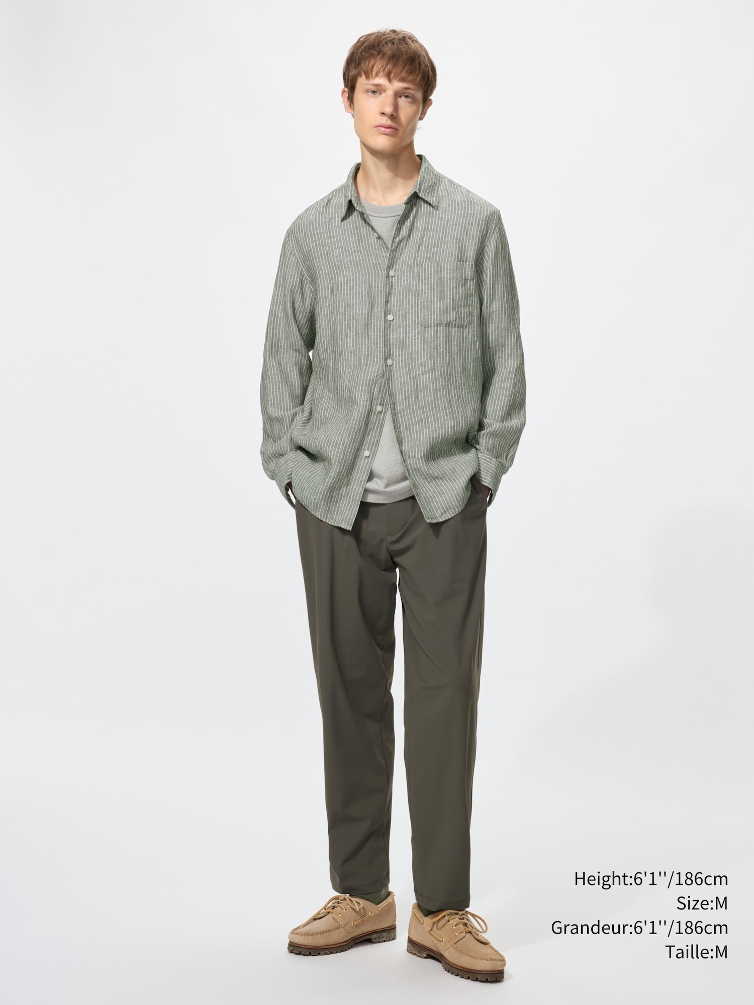 Unisex Premium Linen Shirt | Striped | UNIQLO CA