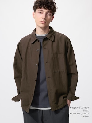 VESTE-CHEMISE EN COTON-LIN