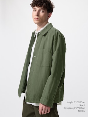 VESTE-CHEMISE EN COTON-LIN