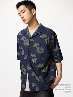 Open Collar Shirt | Printed