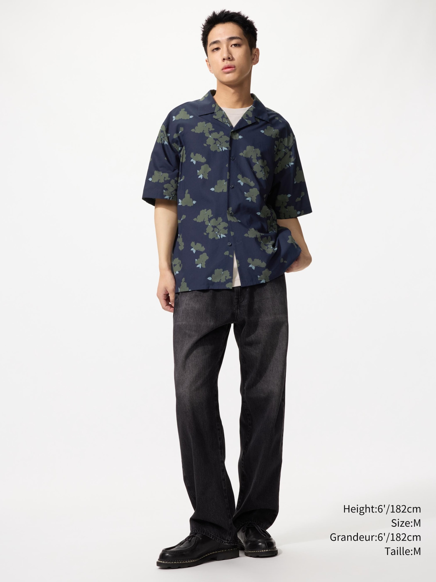 Unisex Open Collar Shirt | Printed | UNIQLO CA