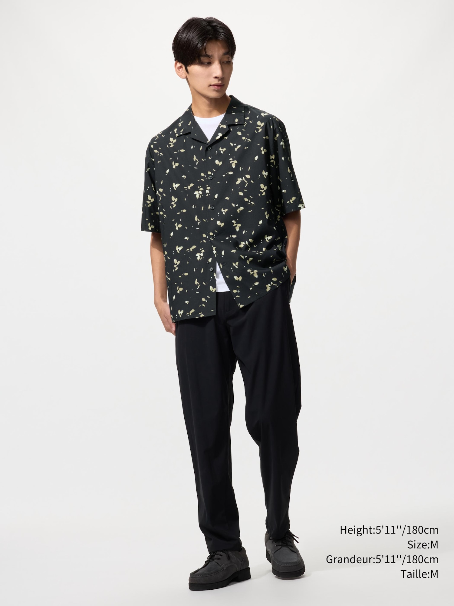Unisex Open Collar Shirt | Printed | UNIQLO CA