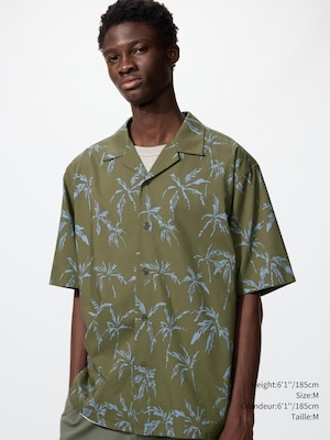 Open Collar Shirt | Printed