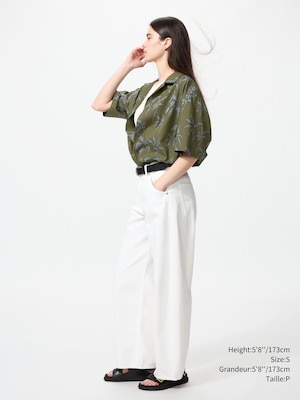 Open Collar Shirt | Printed