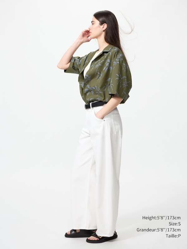 CHEMISE COL OUVERT À MOTIFS