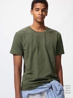 T-SHIRT EN COTON AIRism COL ROND MANCHES COURTES