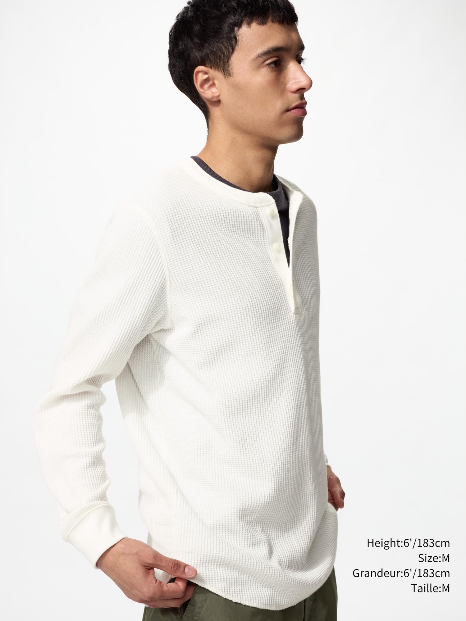 Women's Ribbed Henley Neck T-Shirt | UNIQLO CA