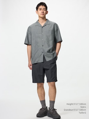 SHORT EN MÉLANGE LIN | 9.5"