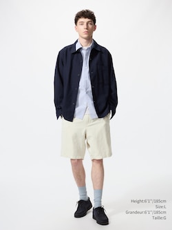 SHORT EN MÉLANGE LIN | 9.5"