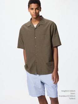 SHORT RAYÉ EN MÉLANGE LIN 9.5"