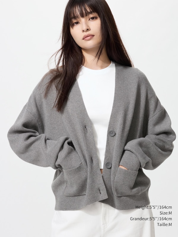 SMOOTH COTTON V NECK CARDIGAN
