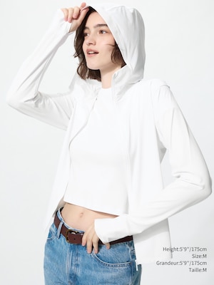 CHANDAIL À CAPUCHE AIRism EXTRA-EXTENSIBLE PROTECTION UV