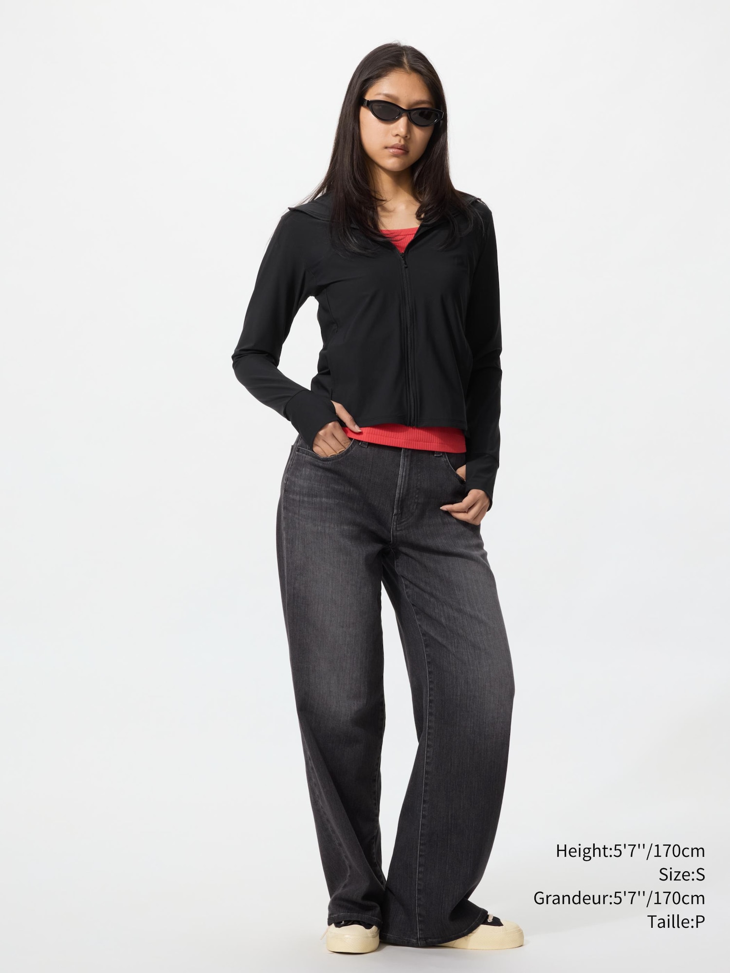 UNIQLO ブラック　衣類カバー Women's Extra Stretch AIRism UV Protection Full-Zip Hoodie | UNIQLO CA