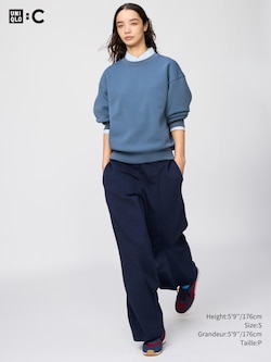 PANTALON DROIT EN COTON OUATÉ