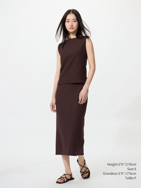 SHIRRING NARROW SKIRT
