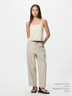 Linen Cotton Tapered Pants
