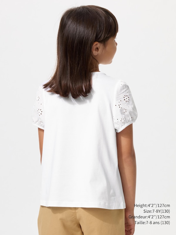 PUFF SLEEVE T-SHIRT | EMBROIDERED