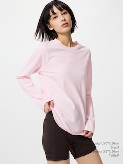 Slub Cotton Raglan T-Shirt | Solid