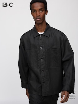 VESTE-CHEMISE EN LIN DE QUALITÉ SUPÉRIEURE