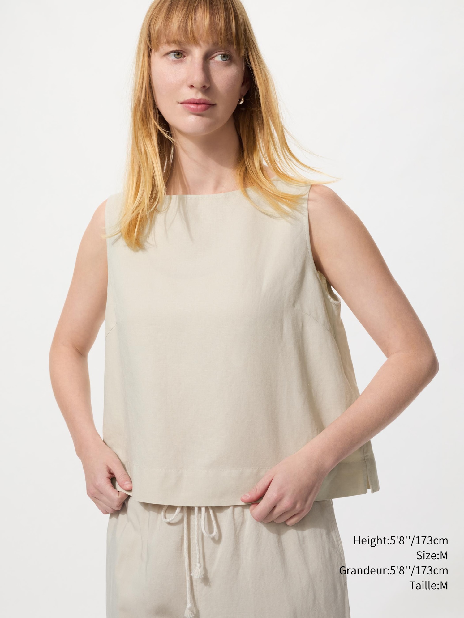 Women's Linen Blend Blouse | Sleeveless | UNIQLO CA
