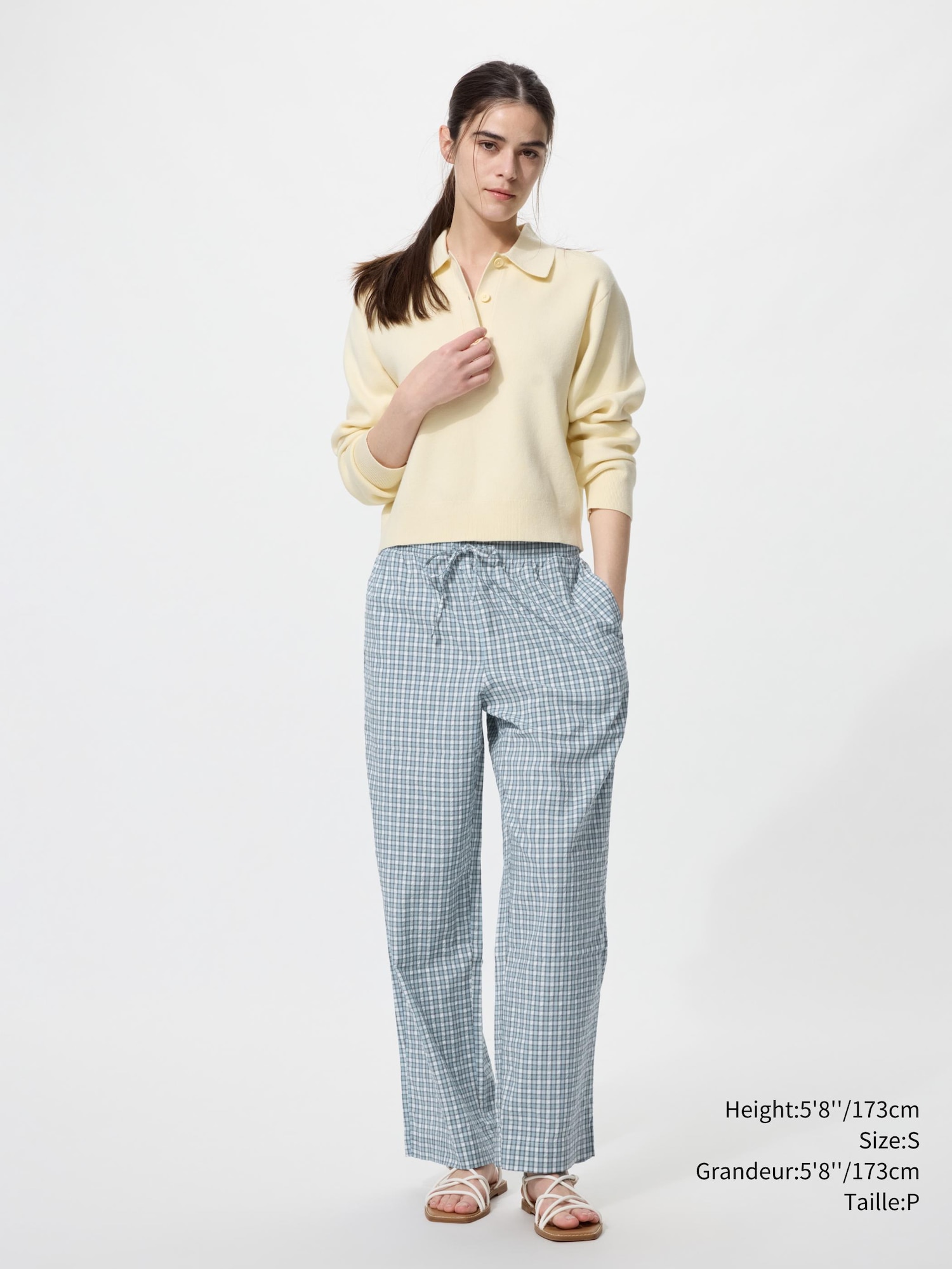 Women's Easy Pants | Check | UNIQLO CA