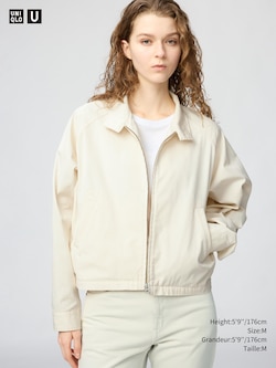 Cotton Blend Short Blouson