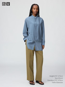FEMME PANTALON DROIT TAILLE HAUTE