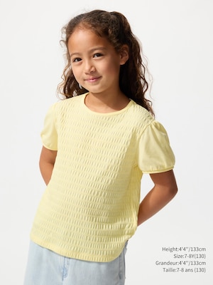 T-SHIRT FRONCÉ MANCHES BOUFFANTES
