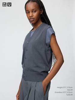 Washable Button Down Knitted Vest