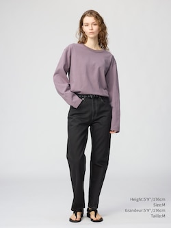 WASHED COTTON CREW NECK T-SHIRT