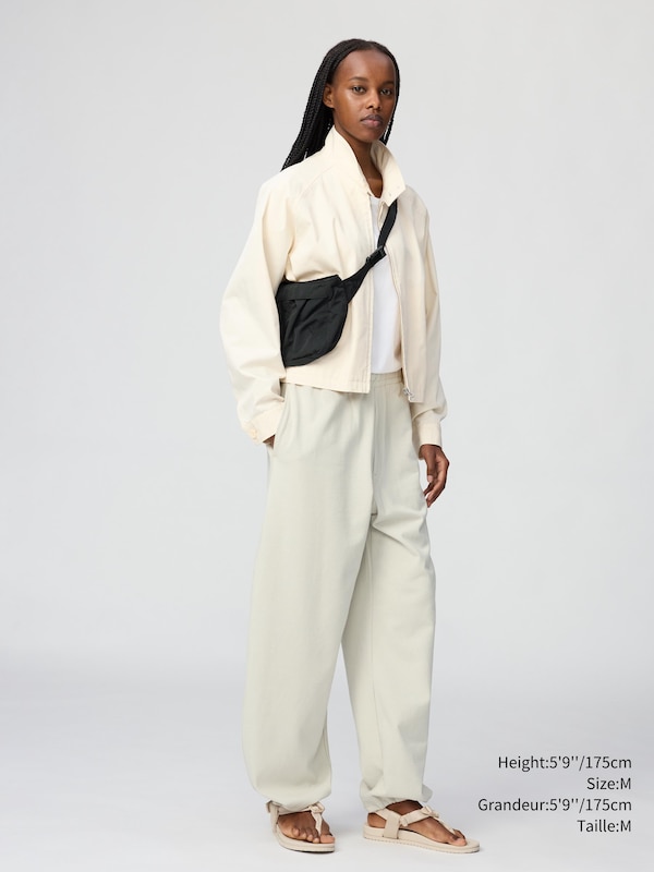 PANTALON ARRONDI EN COTON OUATÉ