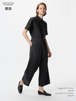 COMBI-PANTALON EN MÉLANGE LIN