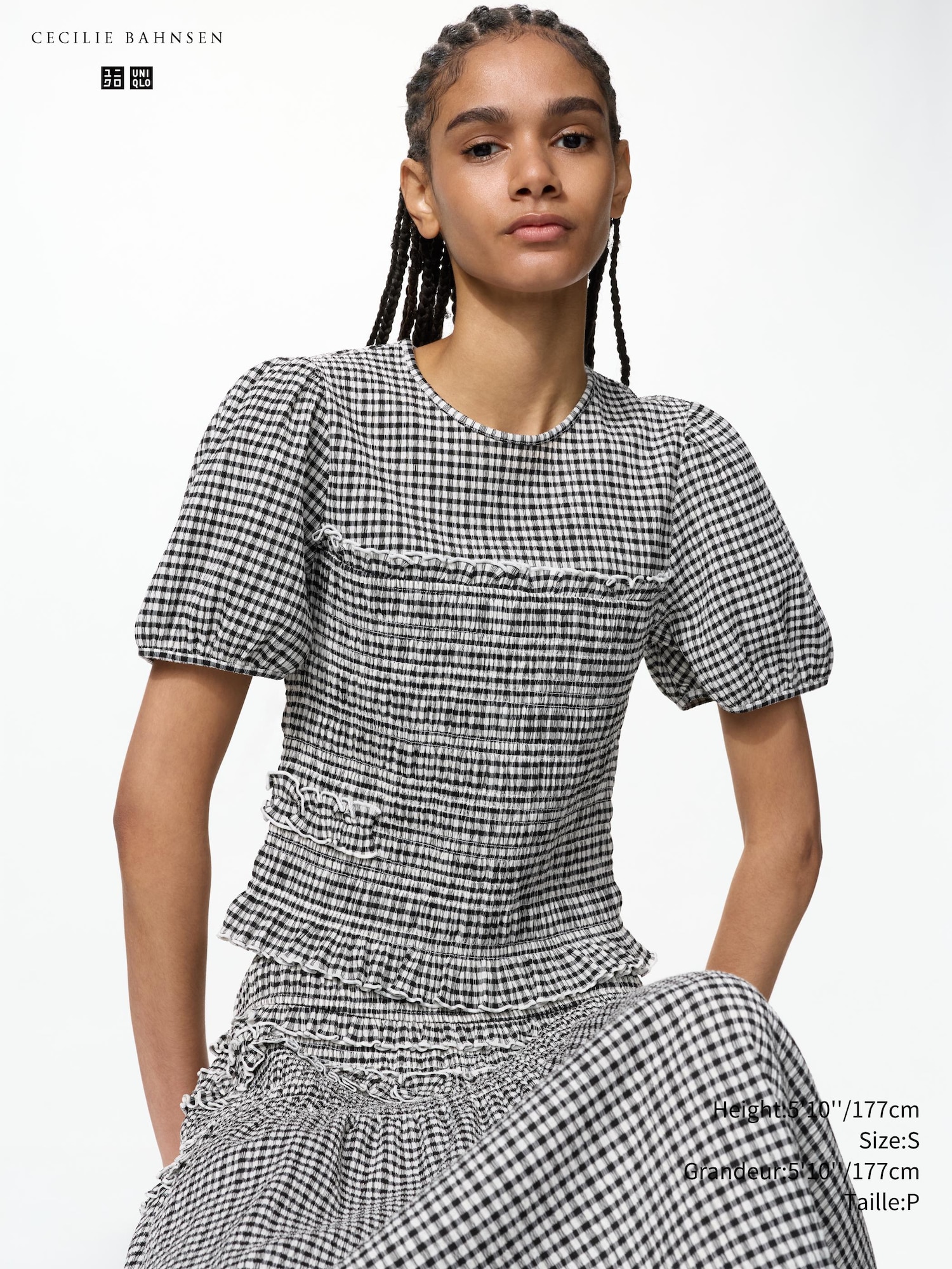 Women's Shirring Skirt | Check | UNIQLO CA