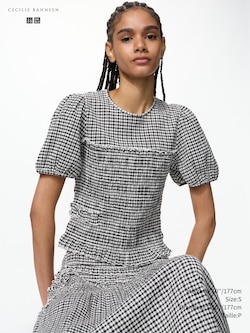 Shirring Volume Sleeve T-Shirt