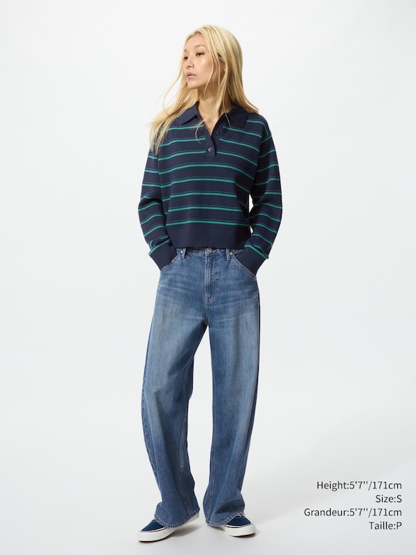 SMOOTH COTTON POLO SWEATER