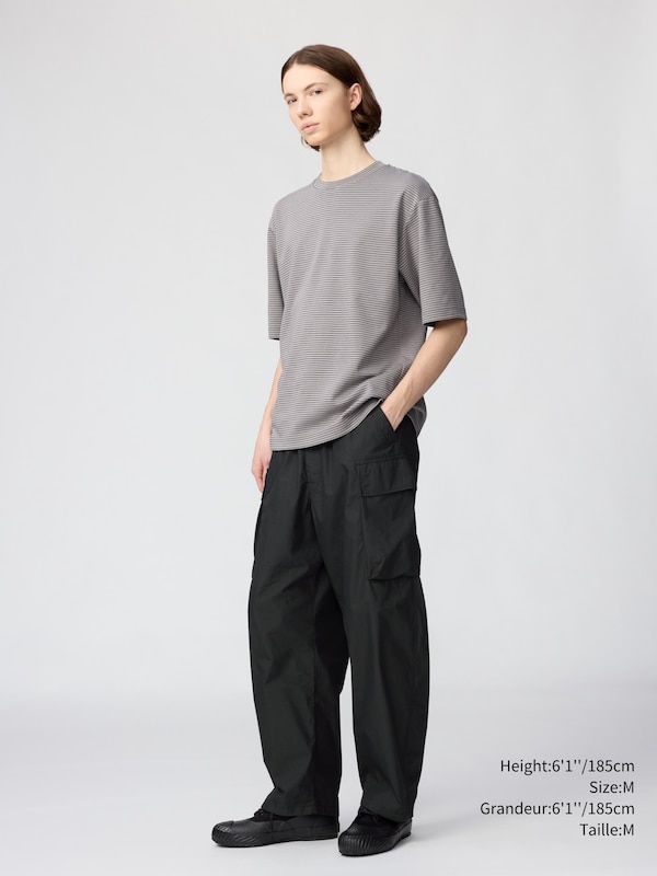 AIRism COTTON OVERSIZED STRIPED T-SHIRT