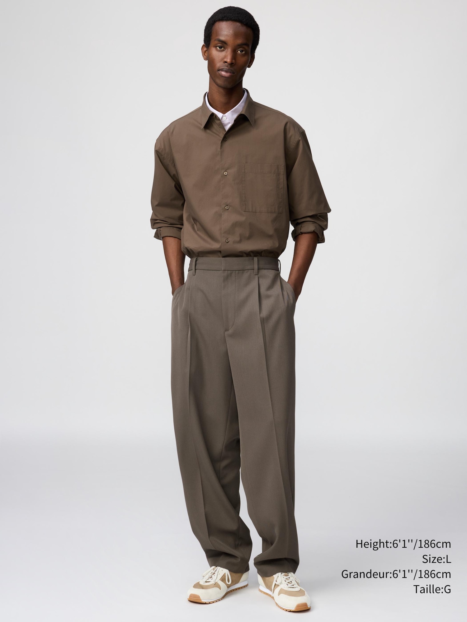 Unisex Pleated Wide Tapered Pants | UNIQLO CA