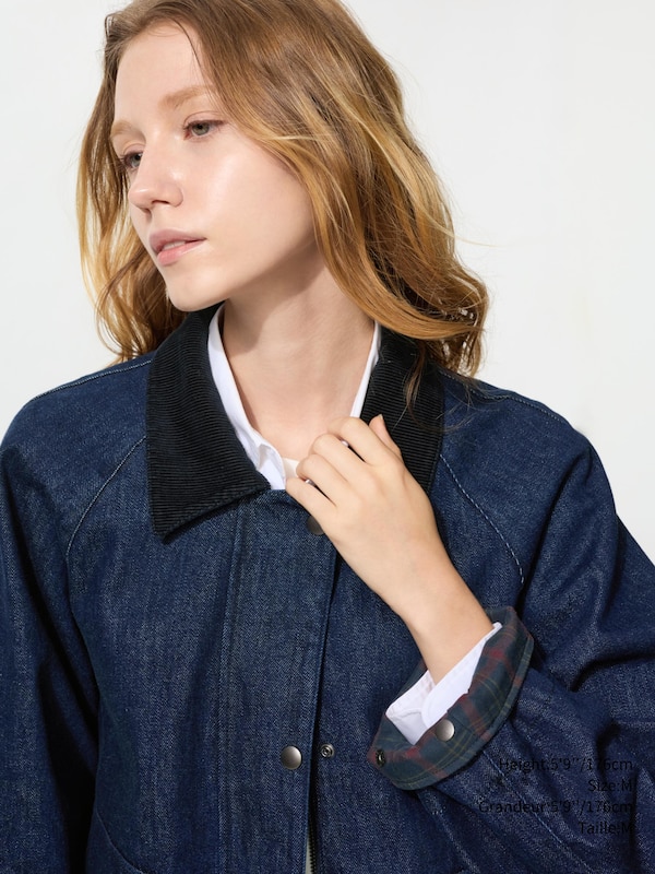 VESTE UTILITAIRE COURTE EN DENIM