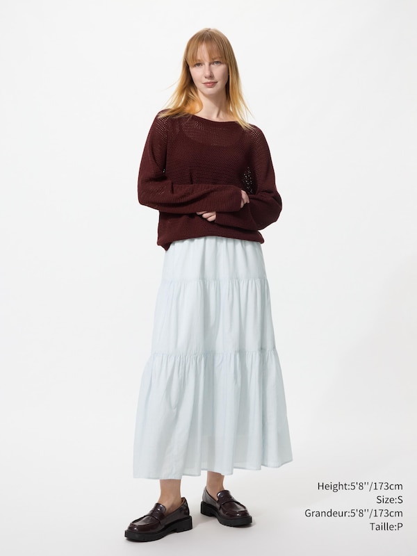 Tiered Maxi Skirt | Striped