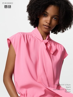 Bow Tie Sleeveless Blouse