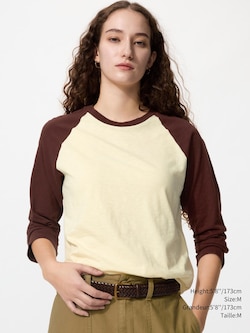 SLUB COTTON RAGLAN T-SHIRT