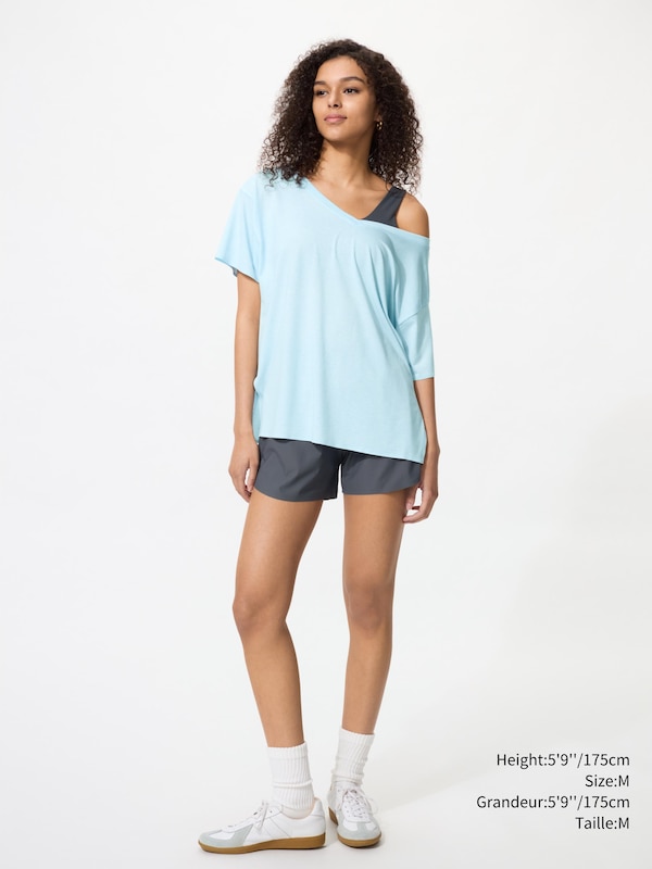 AIRism RELAXED V NECK T-SHIRT | 2 WAY