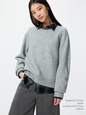 Souffle Yarn Crew Neck Sweater