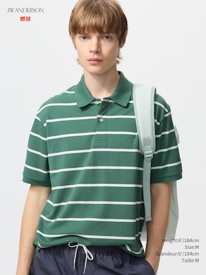 Dry Pique Striped Polo Shirt