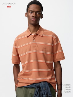 Dry Pique Striped Polo Shirt