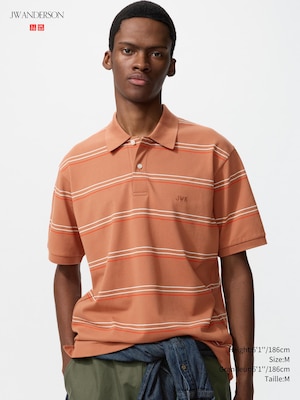 Dry Pique Striped Polo Shirt